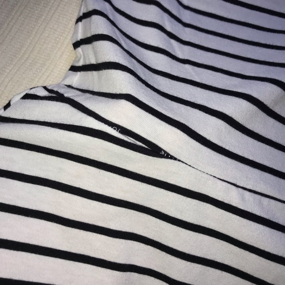 Girl Black and White Stripes Sleeveless Dress Size 5-6 - Picture 6 of 7
